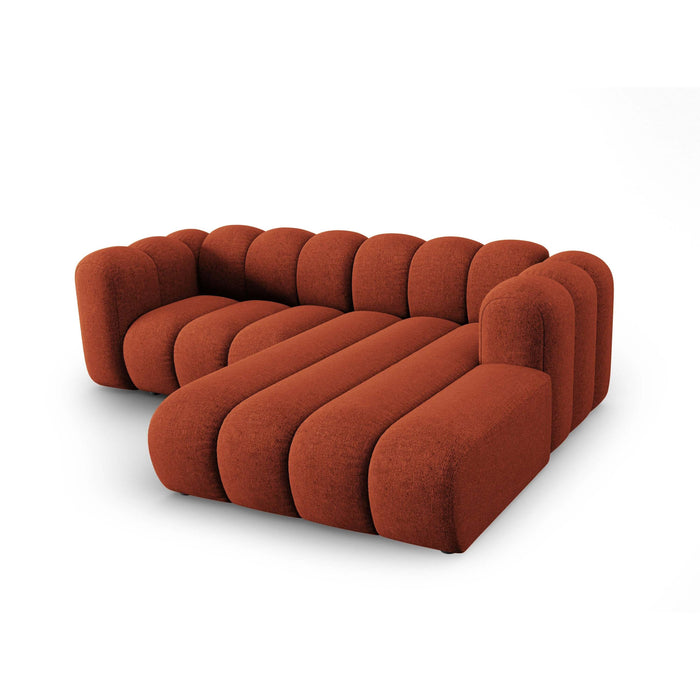 Micadoni Lupine 3-zits Hoekbank met Chaise Longue Rechts - Chenille - Terra