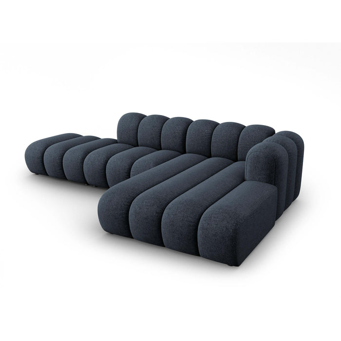 Micadoni Lupine 5-zits Hoekbank met Chaise Longue Open Rechts - Chenille - Koningsblauw
