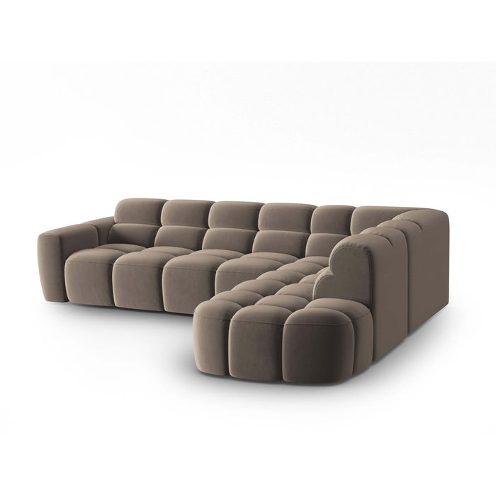 Micadoni Lisa Hoekbank Rechts - Velvet - Lichtbruin