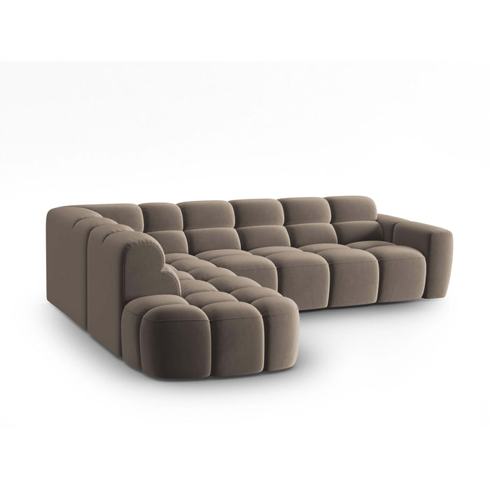 Micadoni Lisa Hoekbank Links - Velvet - Lichtbruin