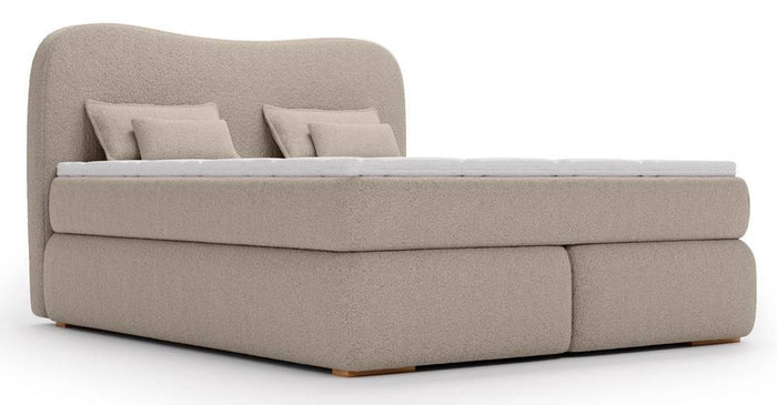 NADUVI Collection Lavelle boxspring bouclé 160 x 200 cm