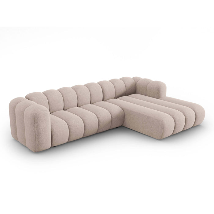 Micadoni Lupine 4-zits Hoekbank met Chaise Longue Rechts - Chenille - Beige