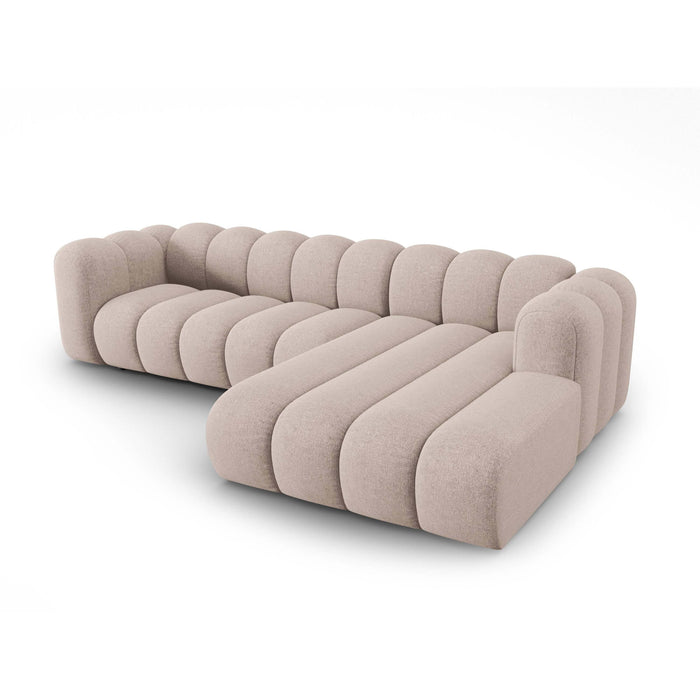 Micadoni Lupine 4-zits Hoekbank met Chaise Longue Rechts - Chenille - Beige
