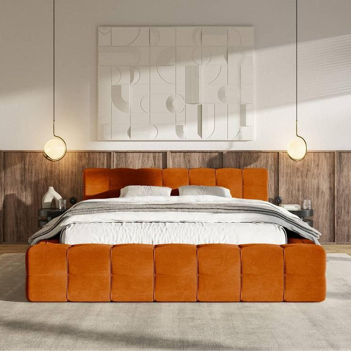 Selsey Design Tilly bedframe velvet met opbergvak 180 x 200 cm