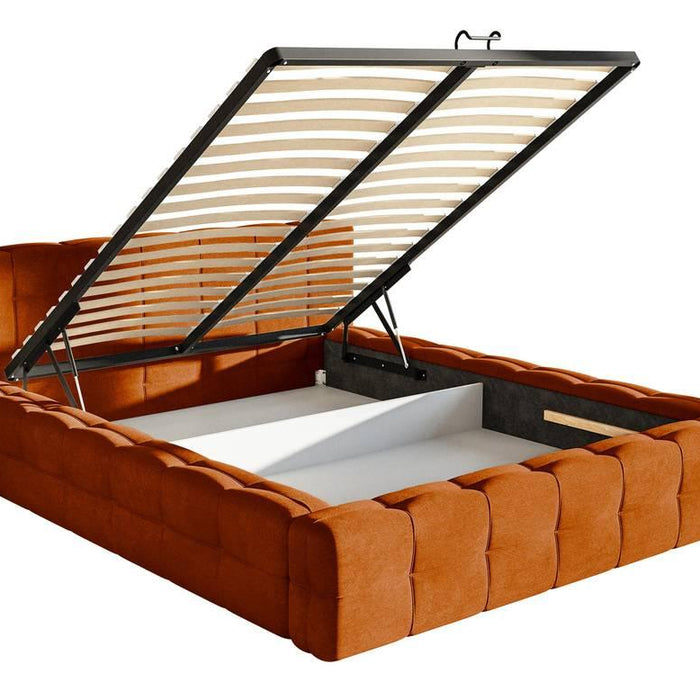 Selsey Design Tilly bedframe velvet met opbergvak 180 x 200 cm