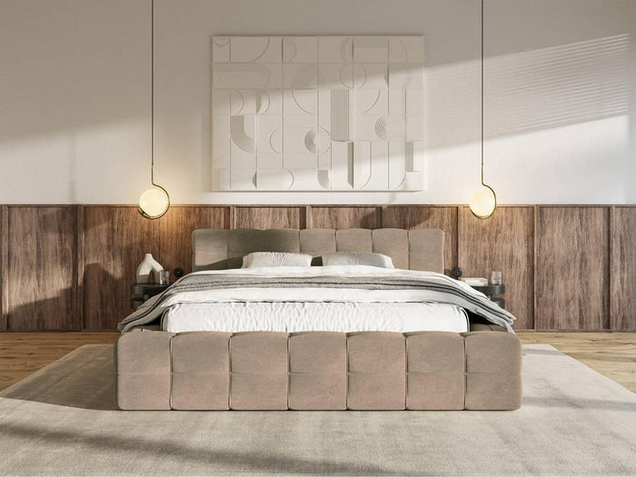 Selsey Design Tilly bedframe velvet met opbergvak 160 x 200 cm