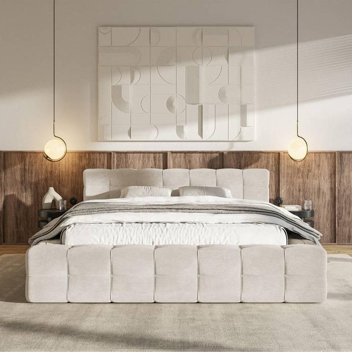 Selsey Design Tilly bedframe velvet met opbergvak 160 x 200 cm