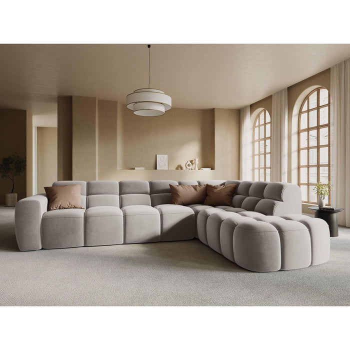 Micadoni Lisa Hoekbank Rechts - Velvet - Lichtbeige