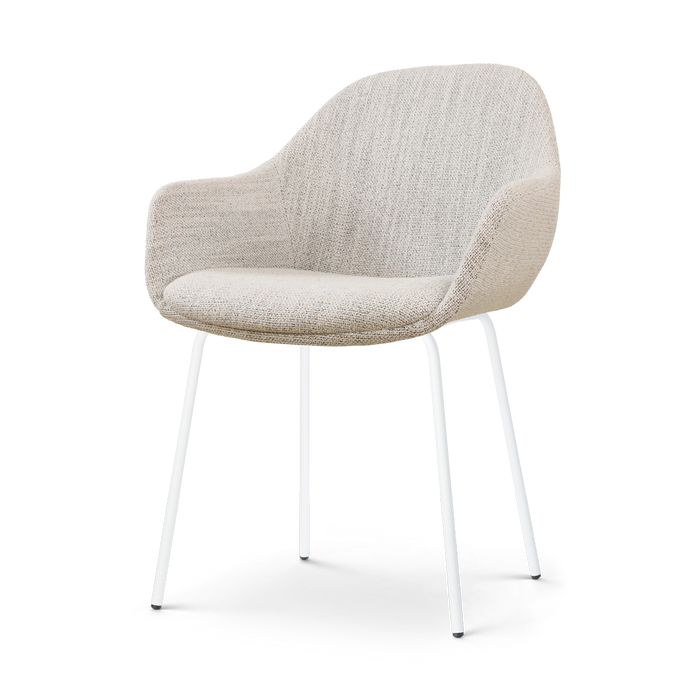 Nolon Nora-Mae Eetkamerstoel Beige Gemêleerd - Armleuning - Witte