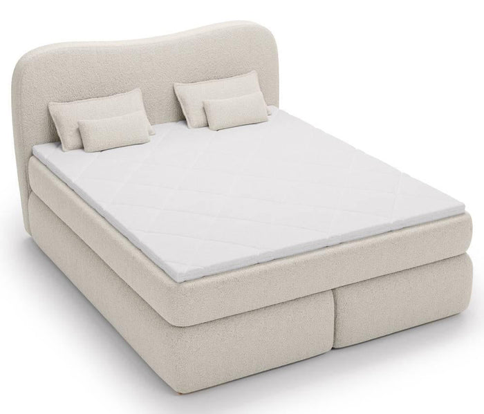 NADUVI Collection Lavelle boxspring bouclé 180 x 200 cm