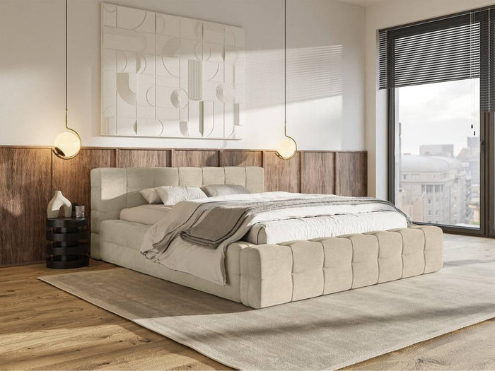 Selsey Design Tilly bedframe velvet met opbergvak 140 x 200 cm