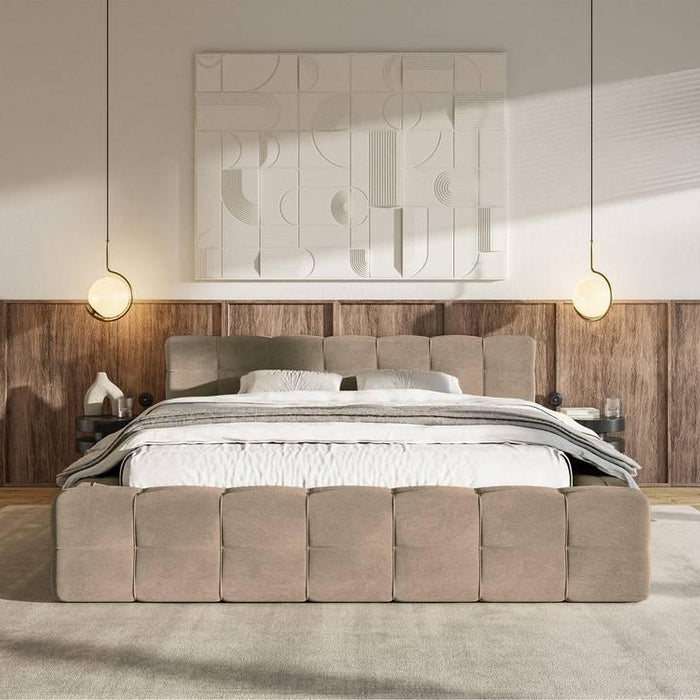 Selsey Design Tilly bedframe velvet met opbergvak 180 x 200 cm