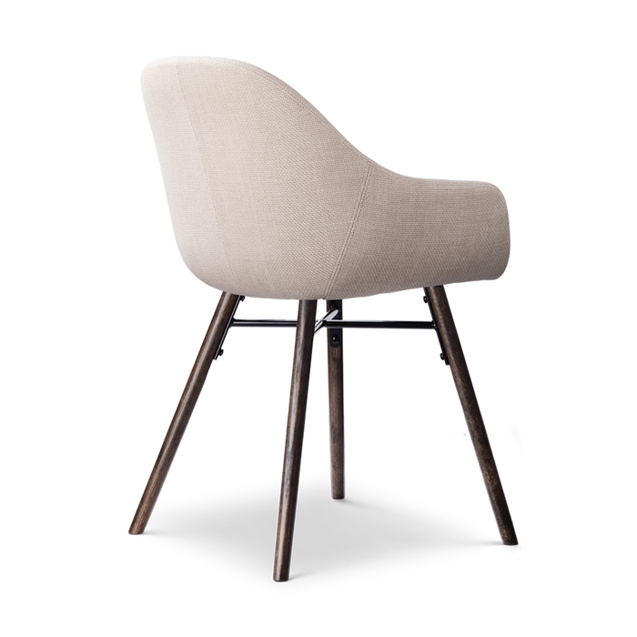 Nolon Nena-Mae Eetkamerstoelen Set van 4 - Beige - Walnoot