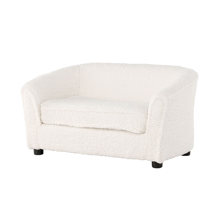 Nest living Olaf teddystof kinderbankje wit