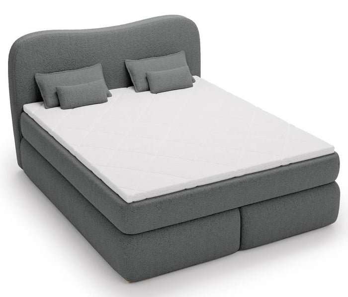 NADUVI Collection Lavelle boxspring bouclé 160 x 200 cm