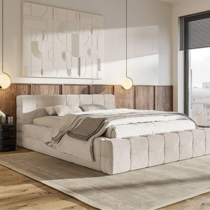 Selsey Design Tilly bedframe velvet met opbergvak 160 x 200 cm