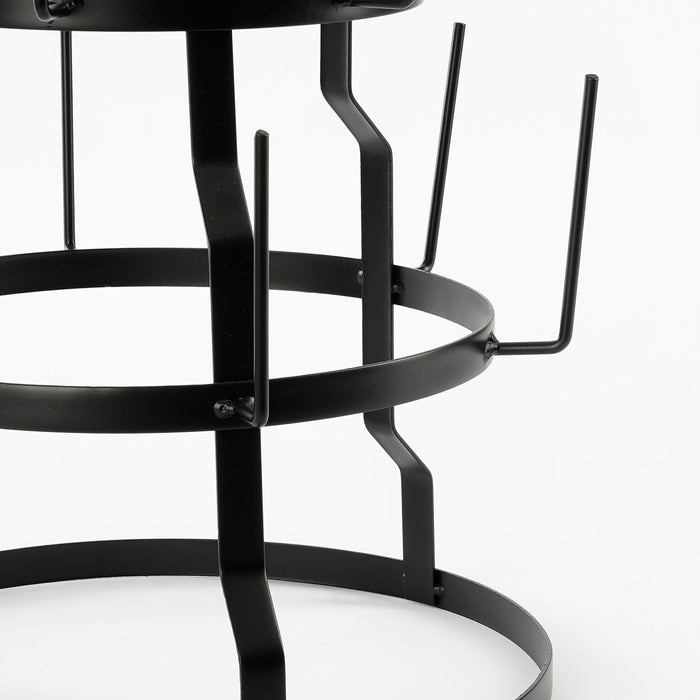 Mica Decorations Mokkenstandaard - H50 x Ø34 cm - Metaal - Zwart