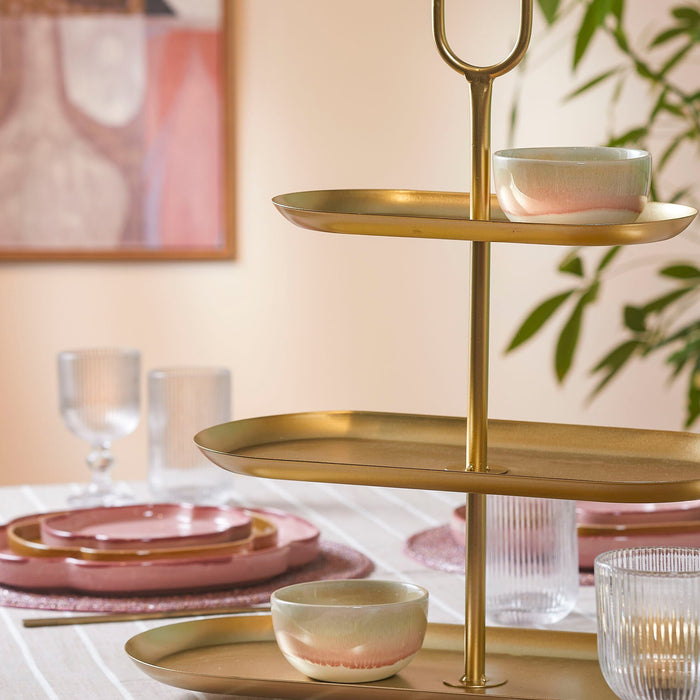 Mica Decorations Rama Etagere 3 Laags - L48 x B20 x H55 cm - Goud