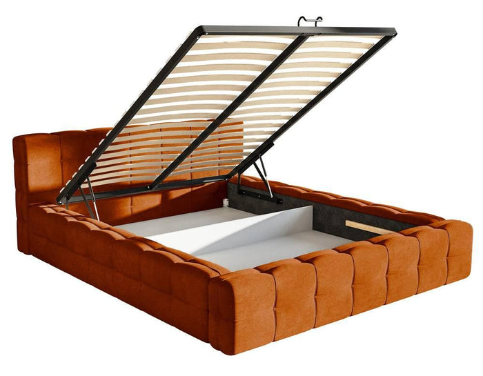 Selsey Design Tilly bedframe velvet met opbergvak 160 x 200 cm