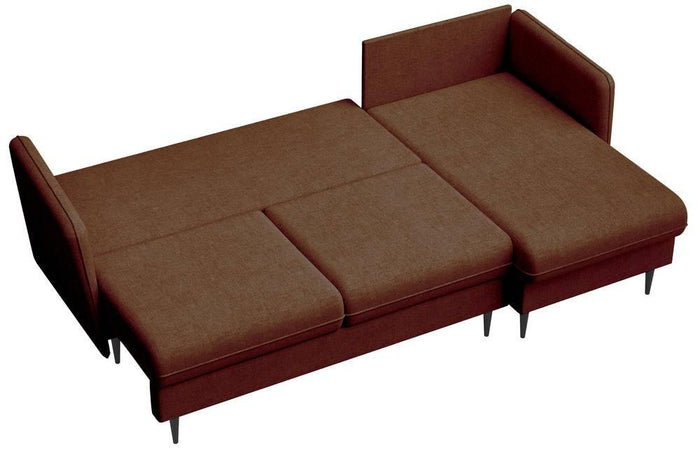 Selsey Design Sion hoekbank links|rechts chenille met slaapfunctie