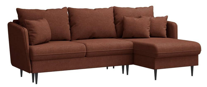 Selsey Design Sion hoekbank links|rechts chenille met slaapfunctie