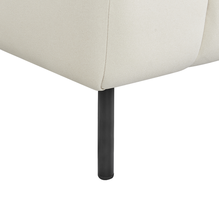 Beliani-LANNILS-Chaise longue-Gebroken wit-Rechts-Vegan kunstleer