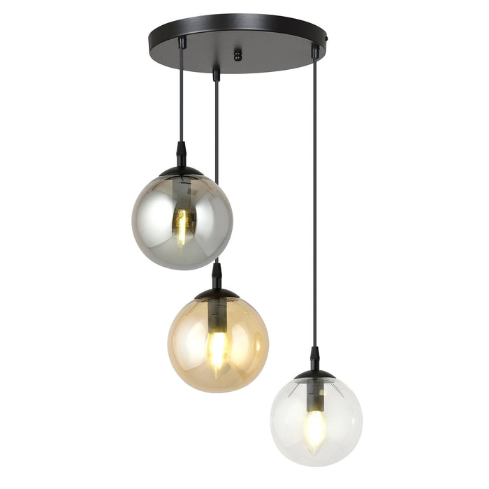 NADUVI Collection Glazen hanglamp eetkamer Cosmo 3-lichts