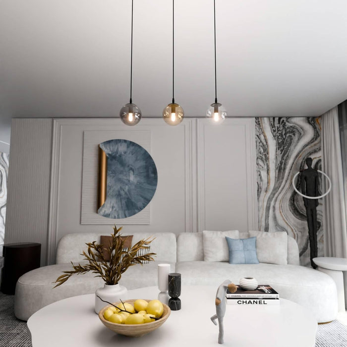 NADUVI Collection Glazen hanglamp eetkamer Cosmo 3-lichts