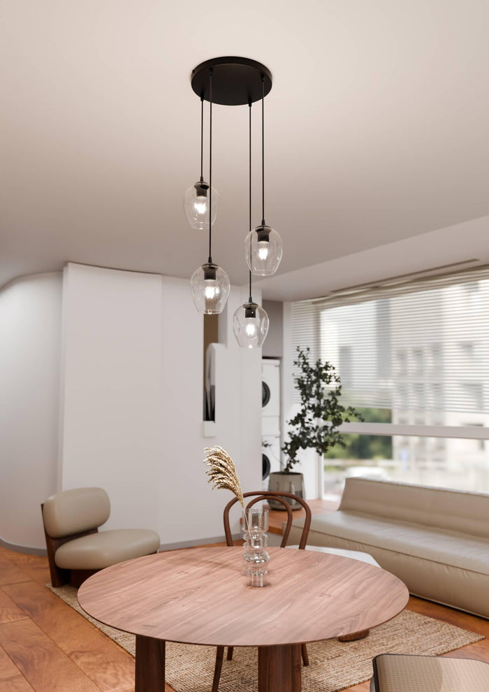 Loft46 4-lichts hanglamp Noah rond