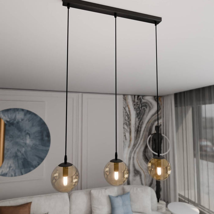 NADUVI Collection Glazen hanglamp eetkamer Cosmo 3-lichts