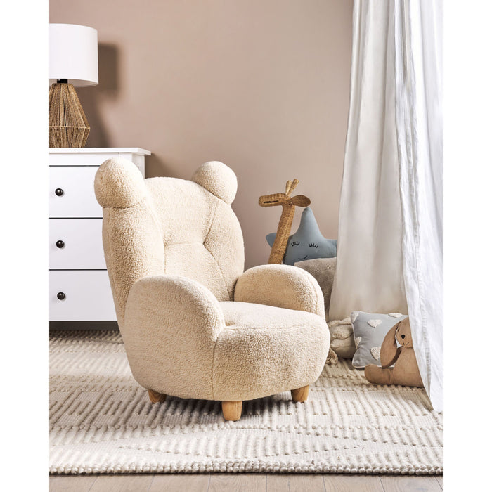 Beliani - MELBU - Kinderstoel - Beige - Nepbont