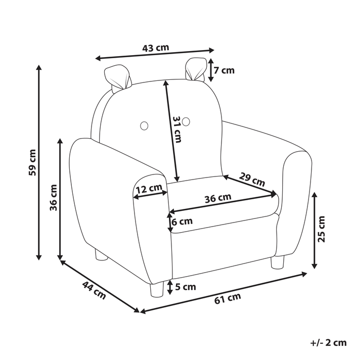 Beliani - MARIBO - Kinderfauteuil - Beige - Linnen