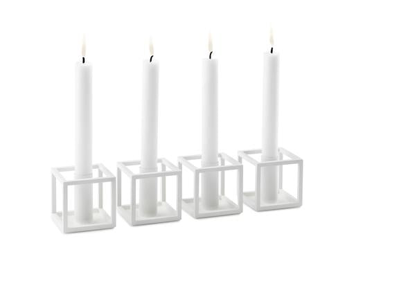 Audo Copenhagen Kubus 1 kandelaar wit