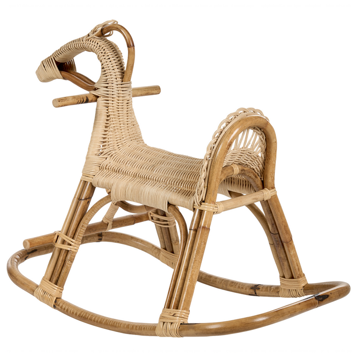 Beliani - ARILLAS - Schommelpaard - Natuurlijk - Rotan