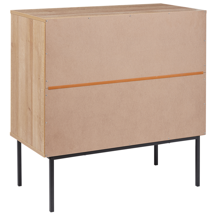 Beliani - PASCO - Dressoir 3-lades - Lichte houtkleur - Rotan
