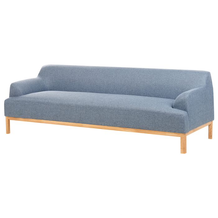 Beliani - SOSJO - Driezitsbank - Blauw - Polyester