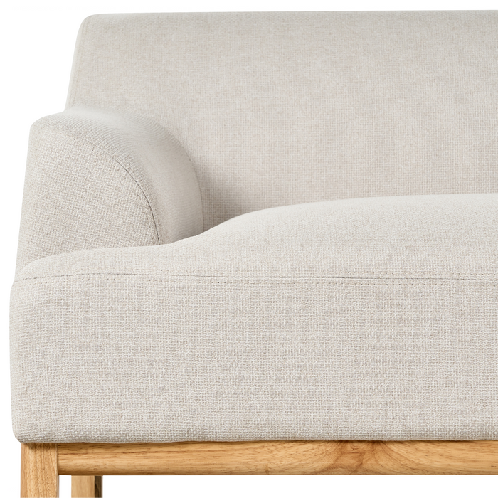 Beliani - SOSJO - Driezitsbank - Lichtbeige - Polyester