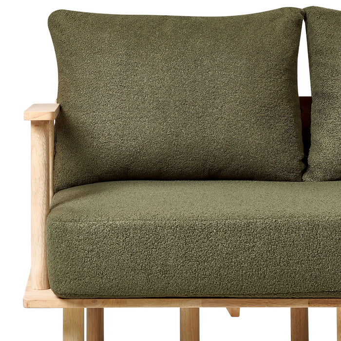 Beliani - ASKER - Tweezitsbank - Donkergroen - Bouclé