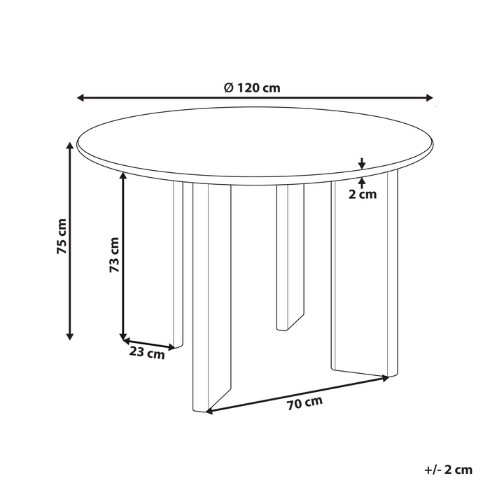 Beliani - COSMO - Ronde eettafel - Zwart - 100 cm - MDF