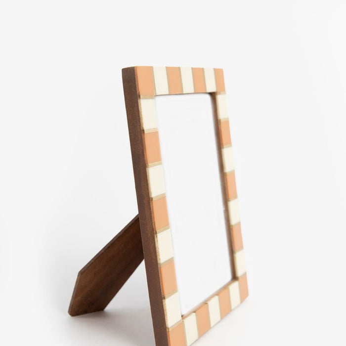 Sissy-Boy Oranje fotolijstje met checker rand