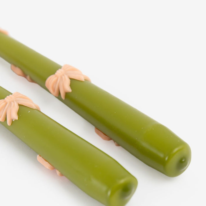 Sissy-Boy Groene sierkaarsen met strikjes-2st.