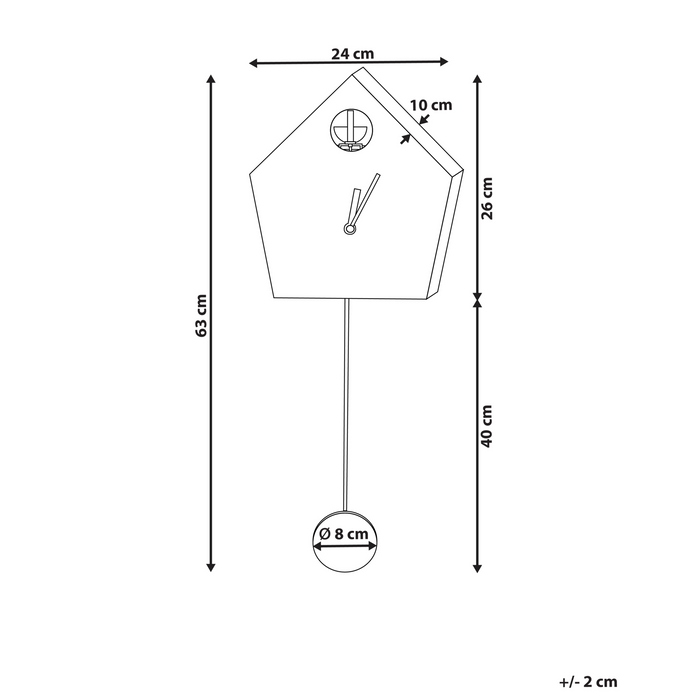 Beliani - ARBAZ - Wandklok - Roze - MDF