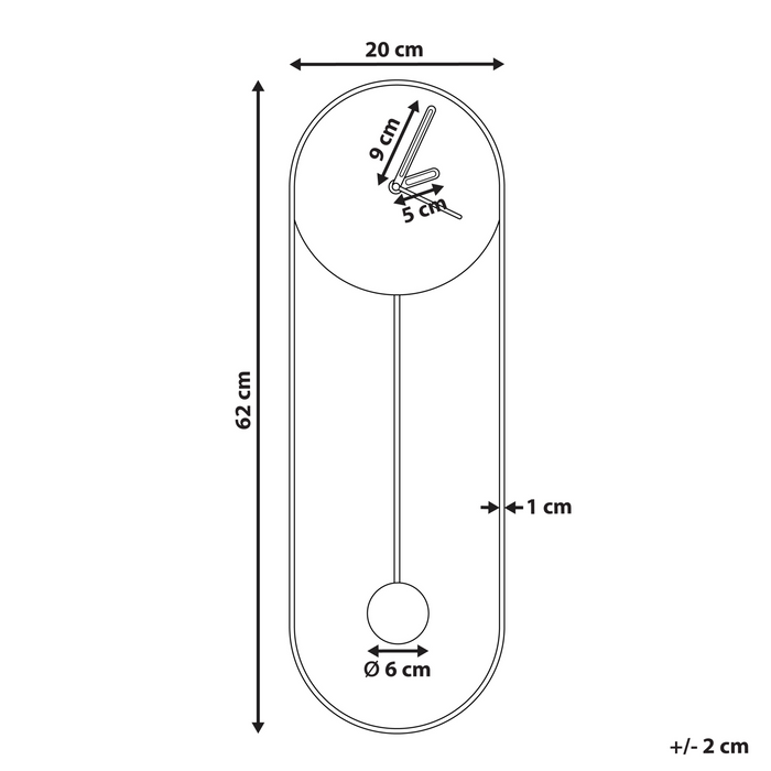 Beliani - SALVAN - Wandklok - Lichtgroen - Staal