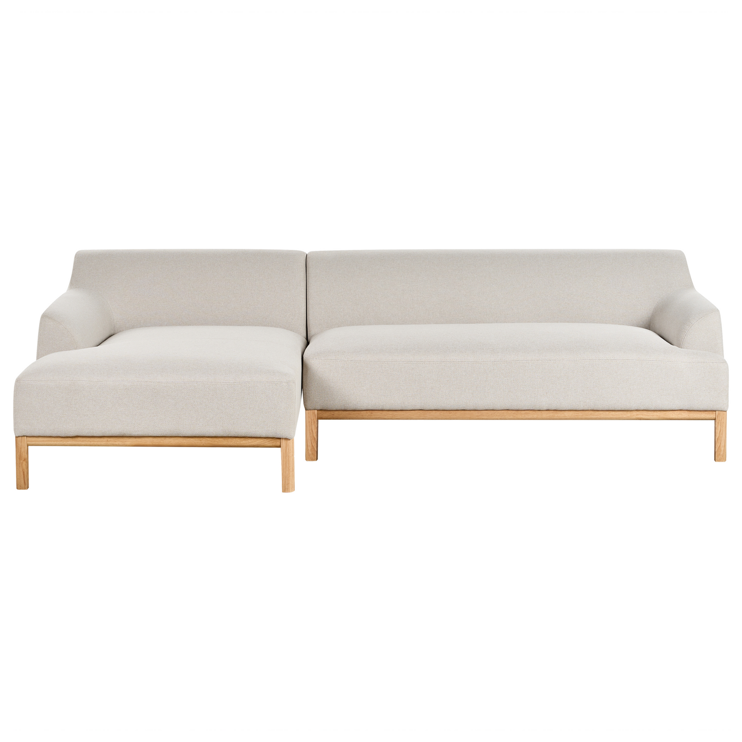 Beliani - SOSJO - Hoekbank - Lichtbeige - Rechtszijdig - Polyester