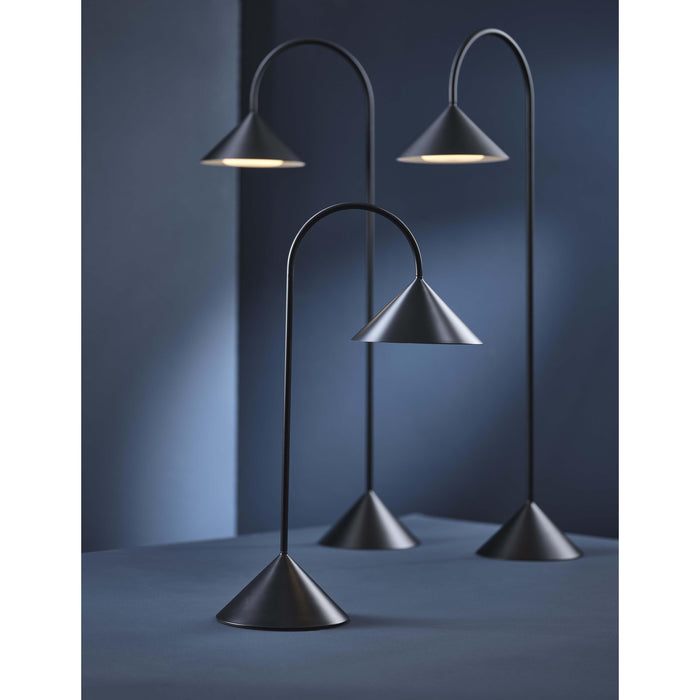 Frandsen Grasp tafellamp H72 LED oplaadbaar matt black