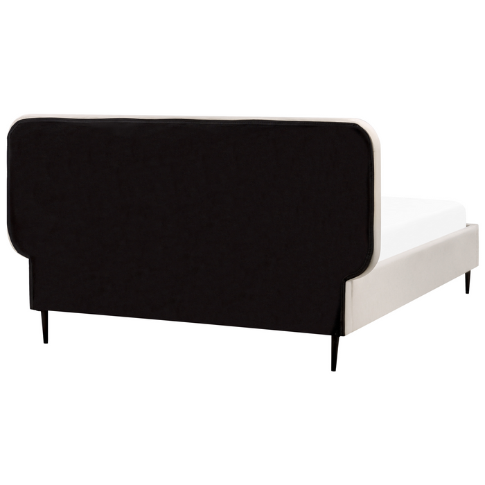 Beliani - BRIN - Tweepersoonsbed - Beige - 140 x 200 cm - Fluweel