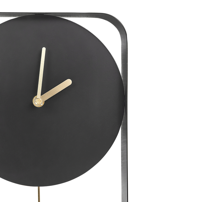 Beliani - SERVOZ - Wandklok - Zwart - Staal