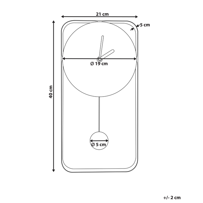 Beliani - SERVOZ - Wandklok - Zwart - Staal