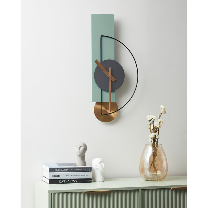 Beliani - CEVINS - Wandklok - Lichtgroen - Staal