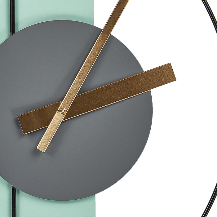 Beliani - CEVINS - Wandklok - Lichtgroen - Staal